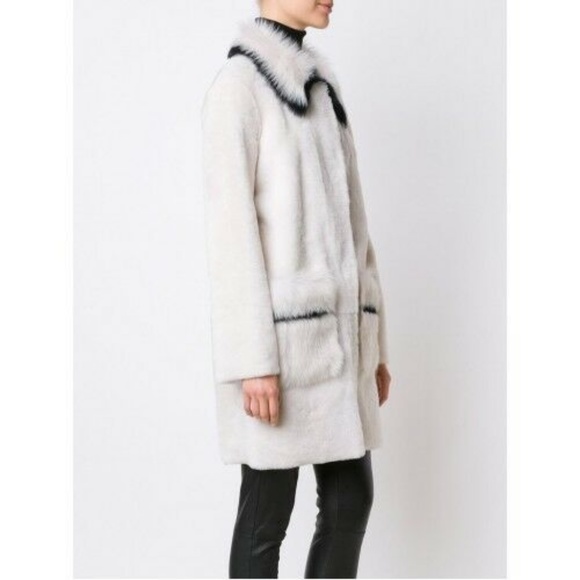 Inès & Maréchal White "Aquavit" Lambskin Coat - Picture 5 of 6